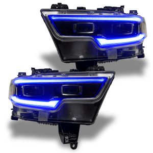 RAM 1500 Headlight Upgrade Kit - ORACLE Lighting - Projector LED DRL - ColorSHIFT RGBW+A - `19-`21
